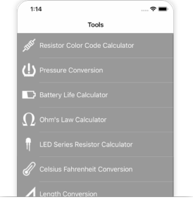 DigiKeyカリキュレータにアクセス