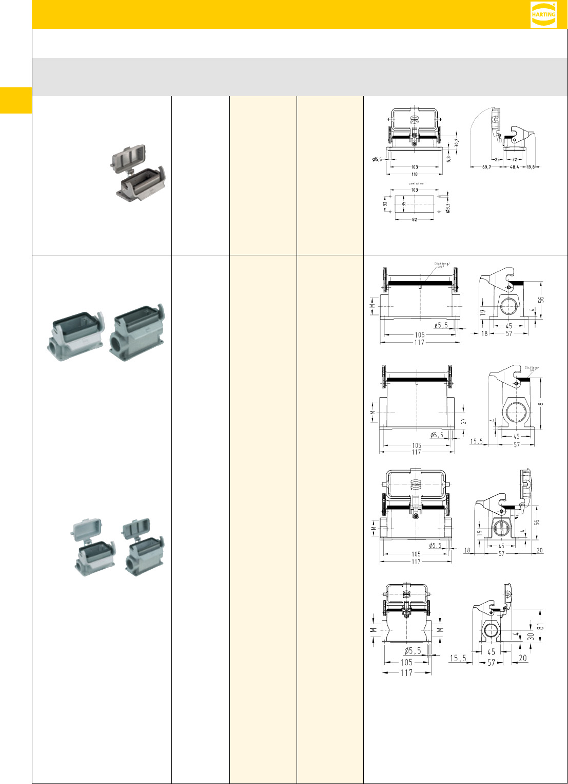 Han® Hoods and Housings Catalog Datasheet by HARTING DigiKey Electronics