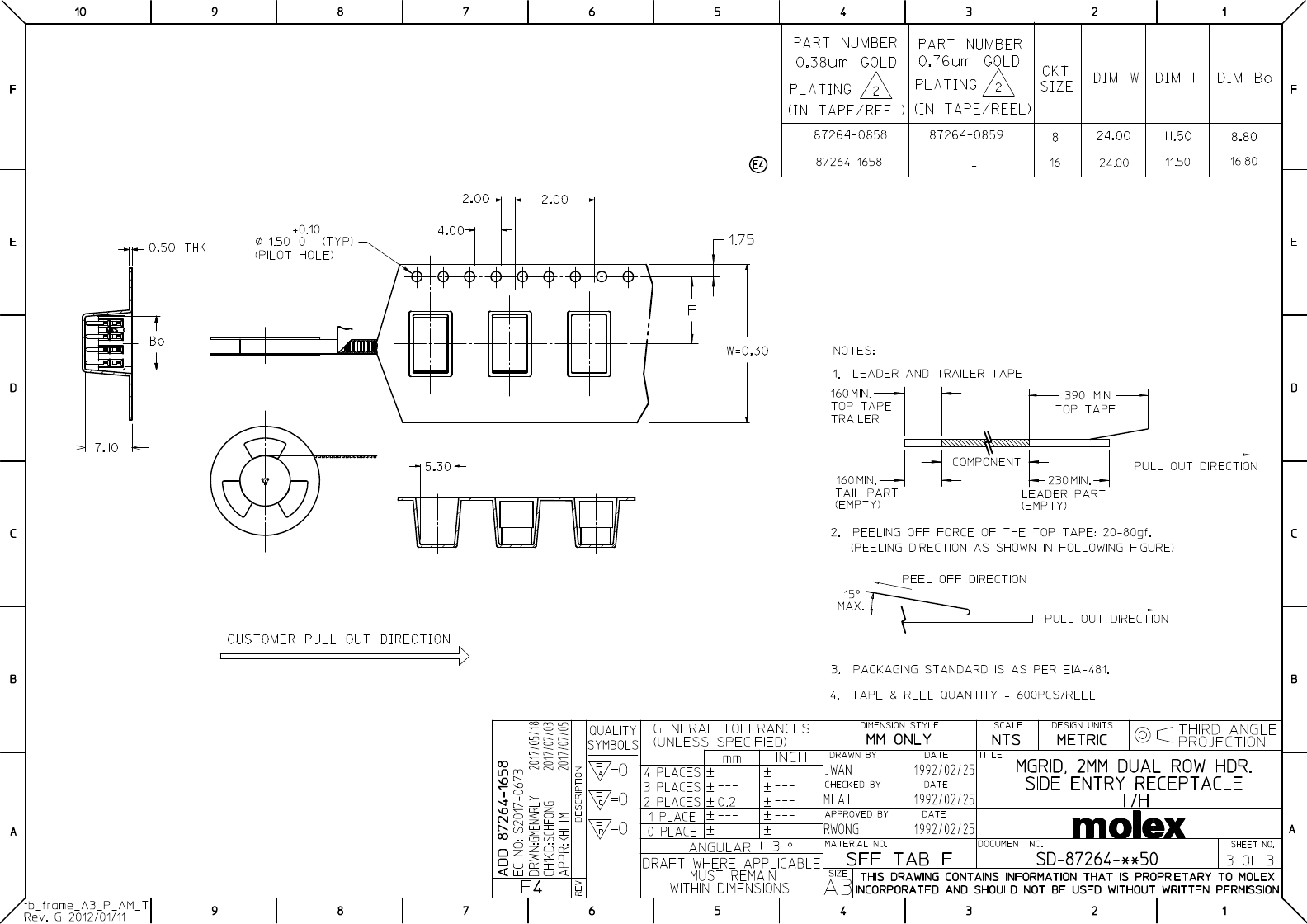 87264-zz5z Series Drawing Datasheet by Molex | Digi-Key Electronics